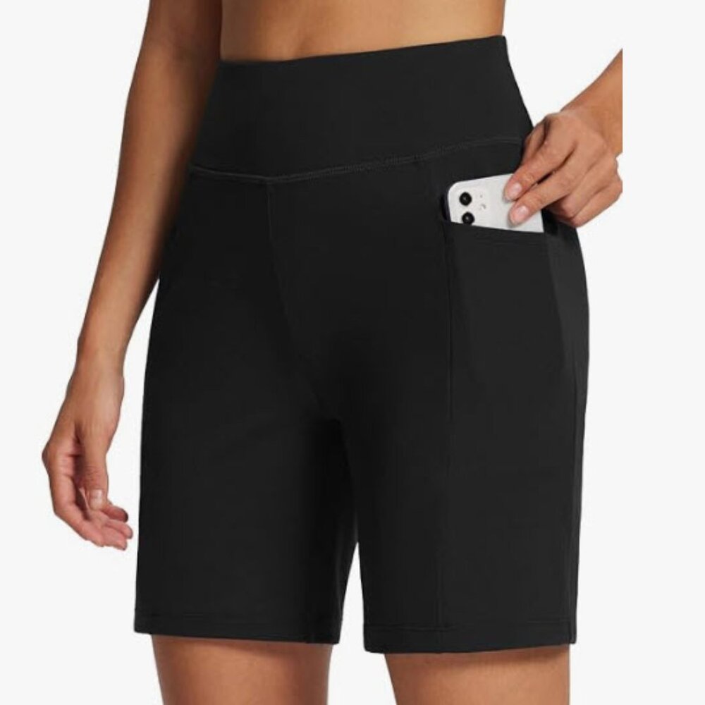 Like New!BALEAF 7" Bermuda Short High Waisted Athletic Pull On Short w/Pockets